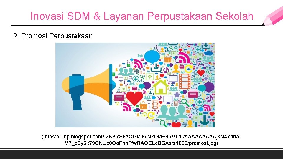 Inovasi SDM & Layanan Perpustakaan Sekolah 2. Promosi Perpustakaan (https: //1. bp. blogspot. com/-3