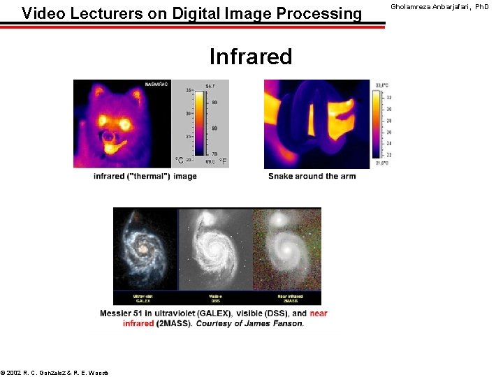 Video Lecturers on Digital Image Processing Infrared © 2002 R. C. Gonzalez & R.