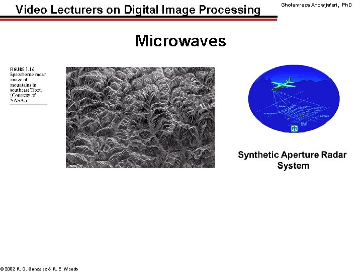 Video Lecturers on Digital Image Processing Microwaves © 2002 R. C. Gonzalez & R.