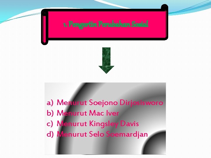 1. Pengertin Perubahan Sosial a) Menurut Soejono Dirjosisworo b) Menurut Mac Iver c) Menurut 1. Pengertin Perubahan Sosial a) Menurut Soejono Dirjosisworo b) Menurut Mac Iver c) Menurut