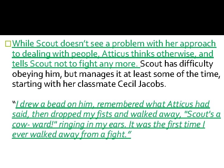 Scout Finch WALT Analyse and Describe these two