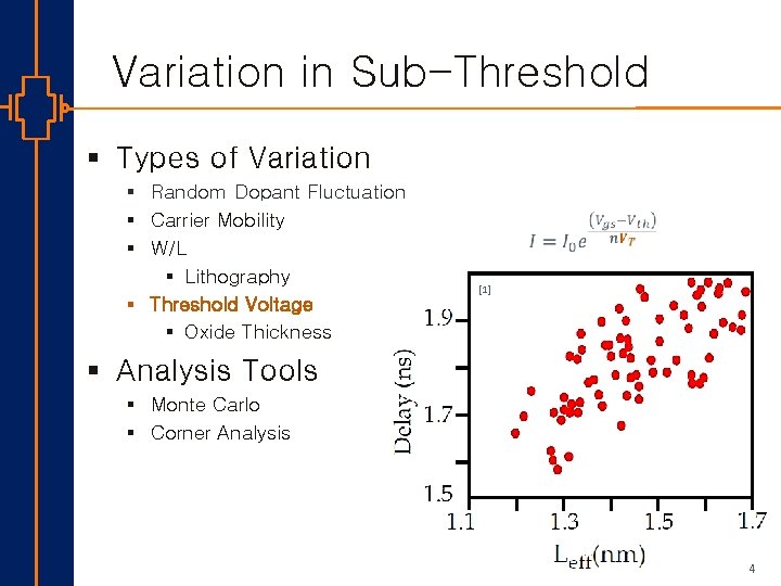 Variation in Sub-Threshold § Types of Variation § Random Dopant Fluctuation § Carrier Mobility