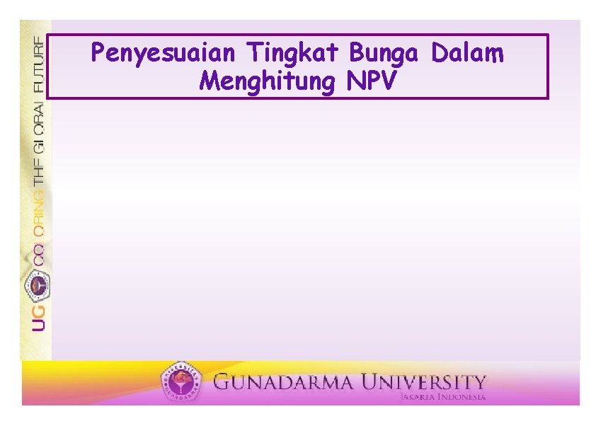 Penyesuaian Tingkat Bunga Dalam Menghitung NPV 