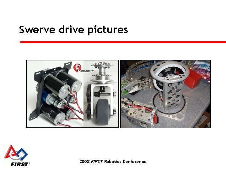 Swerve drive pictures 2008 FIRST Robotics Conference 