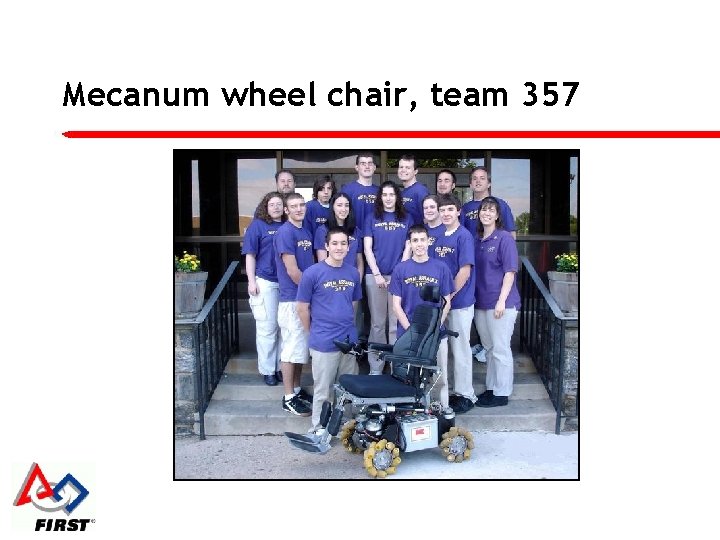 Mecanum wheel chair, team 357 