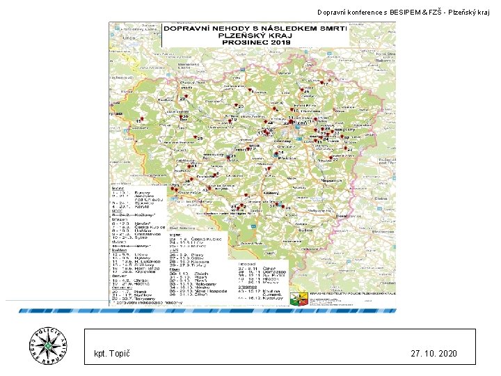 Dopravní konference s BESIPEM & FZŠ - Plzeňský kraj kpt. Topič 27. 10. 2020