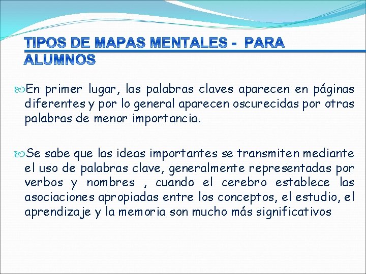  En primer lugar, las palabras claves aparecen en páginas diferentes y por lo