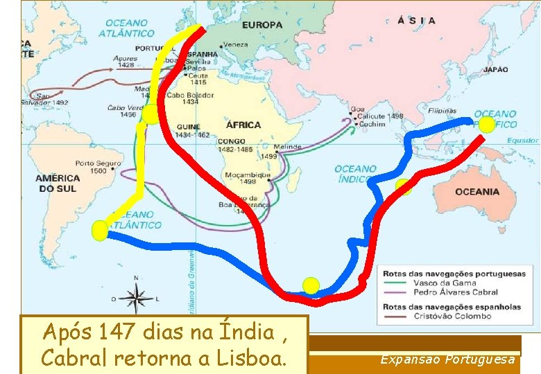 Em Após Do 1500 Brasil, 147 a frota dias Cabral nadeÍndia seguiu Cabral ,