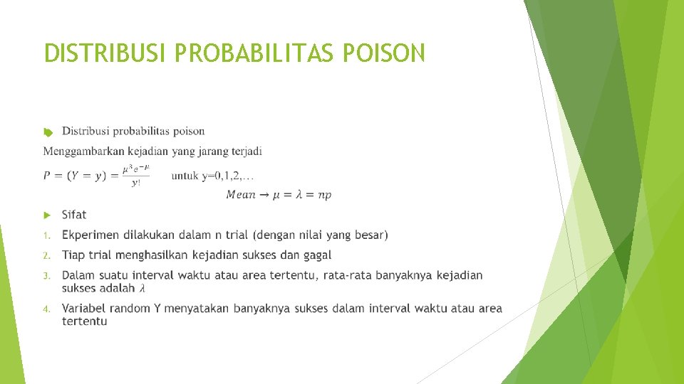 DISTRIBUSI PROBABILITAS POISON 