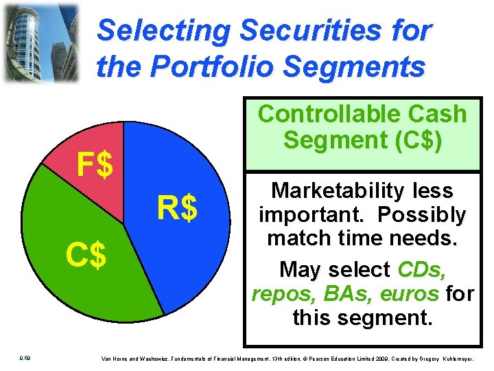 Selecting Securities for the Portfolio Segments Controllable Cash Segment (C$) F$ R$ C$ 9.