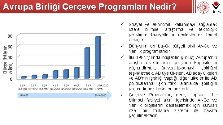 Avrupa Birliği Çerçeve Programları Nedir? Bütçe (Milyar Avro) ü ü Sosyal ve ekonomik kalkınmayı