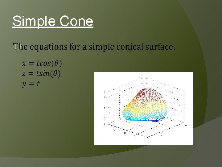 Simple Cone � 