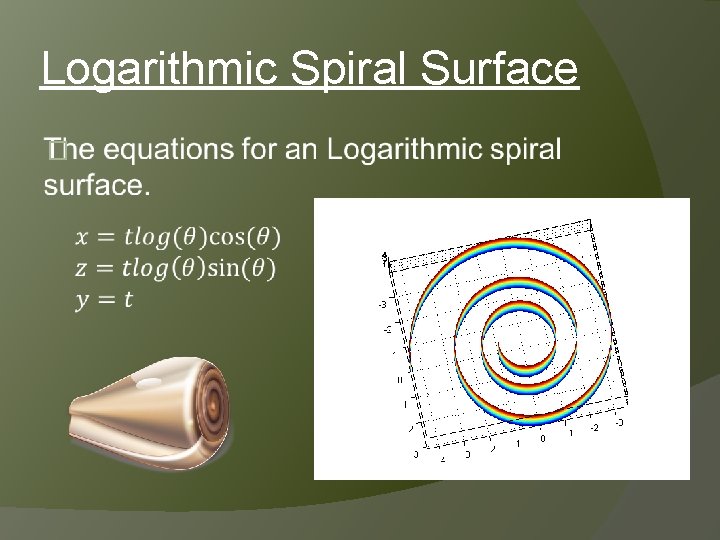 Logarithmic Spiral Surface � 