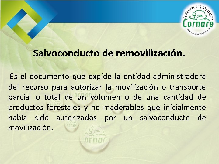 Salvoconducto de removilización. Es el documento que expide la entidad administradora del recurso para