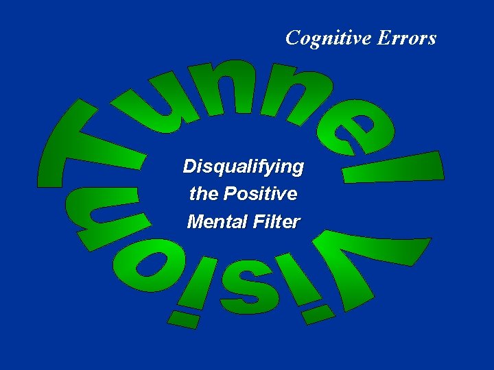 Cognitive Errors Disqualifying the Positive Mental Filter 