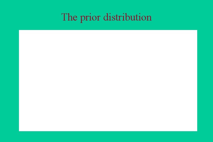 The prior distribution 