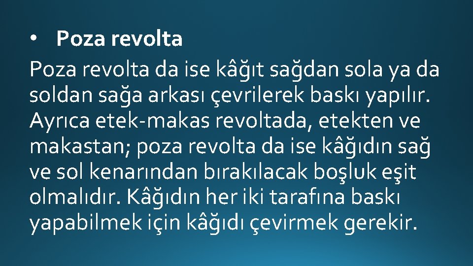  • Poza revolta da ise kâğıt sağdan sola ya da soldan sağa arkası