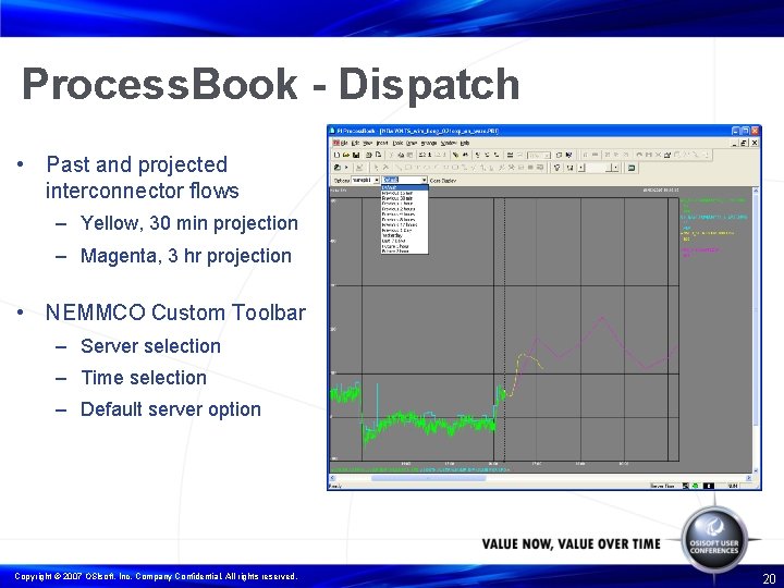 Process. Book - Dispatch • Past and projected interconnector flows – Yellow, 30 min