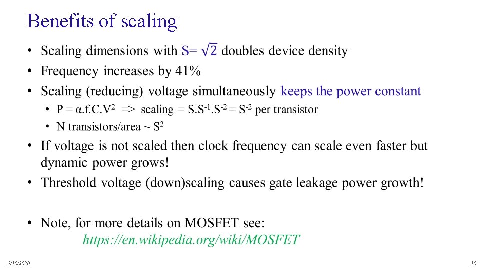 Benefits of scaling • 9/10/2020 10 