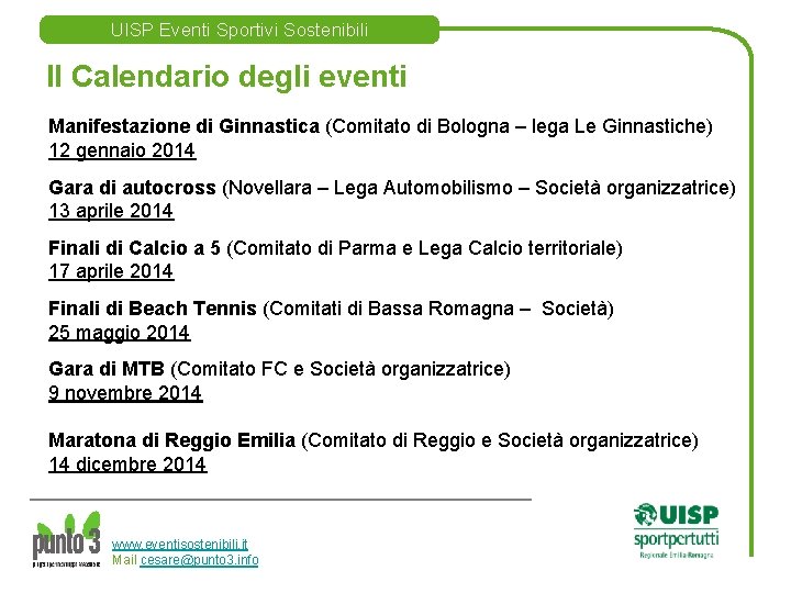 UISP Eventi Sportivi Sostenibili Il Calendario degli eventi Manifestazione di Ginnastica (Comitato di Bologna