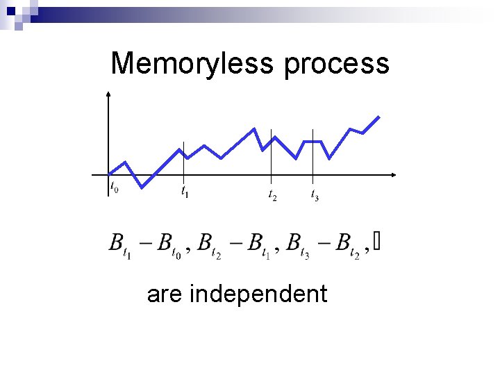 Memoryless process are independent 