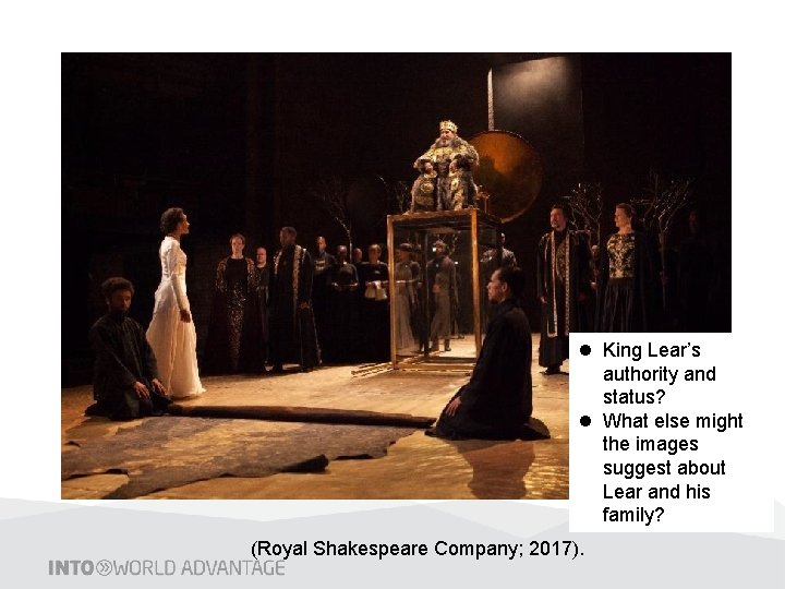 l King Lear’s authority and status? l What else might the images suggest about