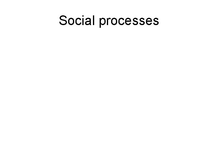 Social processes 