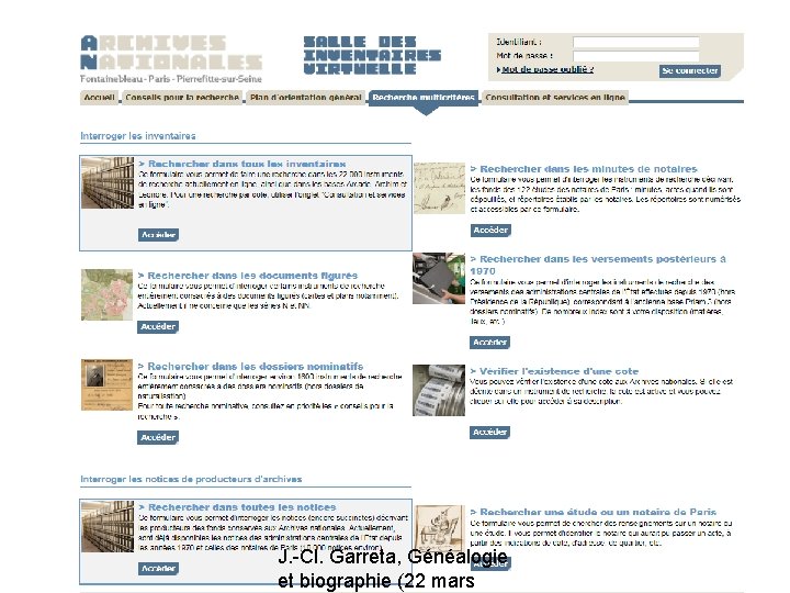 J. -Cl. Garreta, Généalogie et biographie (22 mars 