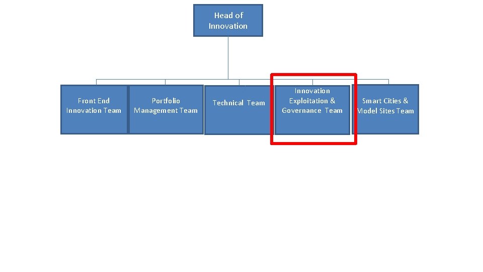 Head of Innovation Front End Innovation Team Portfolio Management Team Technical Team Innovation Exploitation