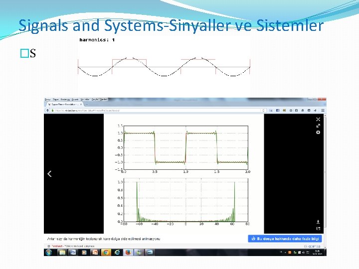 Signals and Systems-Sinyaller ve Sistemler �S 