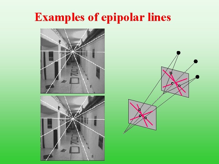 Examples of epipolar lines 