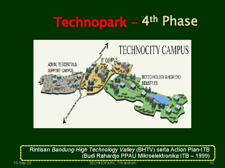 Technopark – 4 th Phase Rintisan Bandung High Technology Valley (BHTV) serta Action Plan-ITB