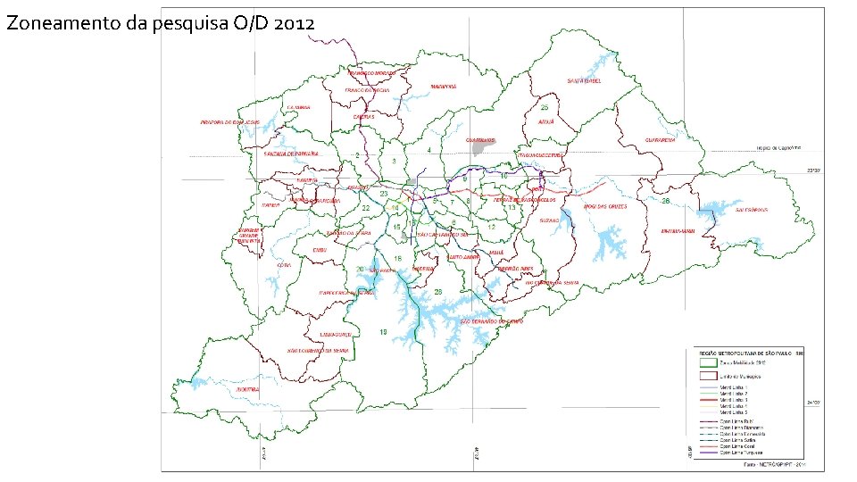 Zoneamento da pesquisa O/D 2012 