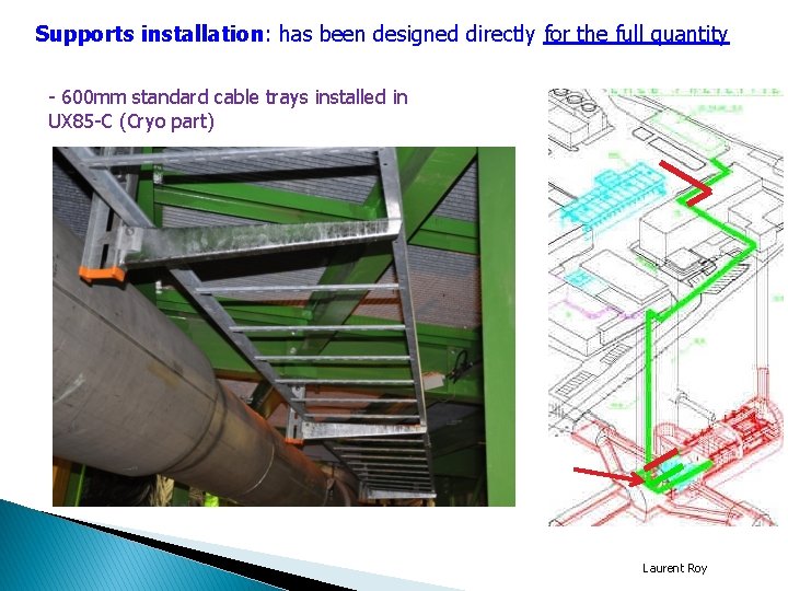 Supports installation: has been designed directly for the full quantity - 600 mm standard