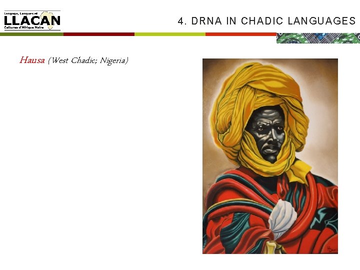 4. DRNA IN CHADIC LANGUAGES Hausa (West Chadic; Nigeria) 