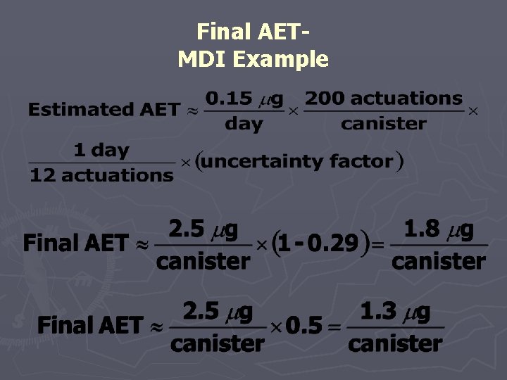 Final AETMDI Example 