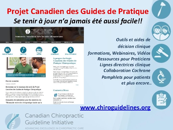 Projet Canadien des Guides de Pratique Se tenir à jour n’a jamais été aussi