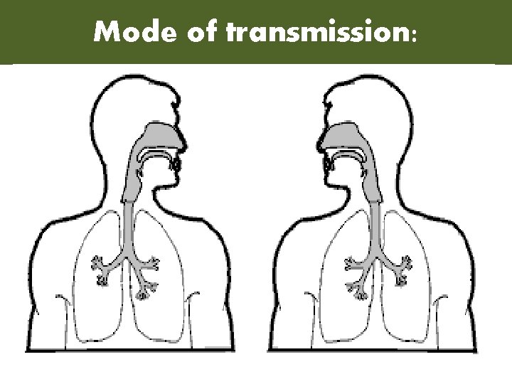 Mode of transmission: 