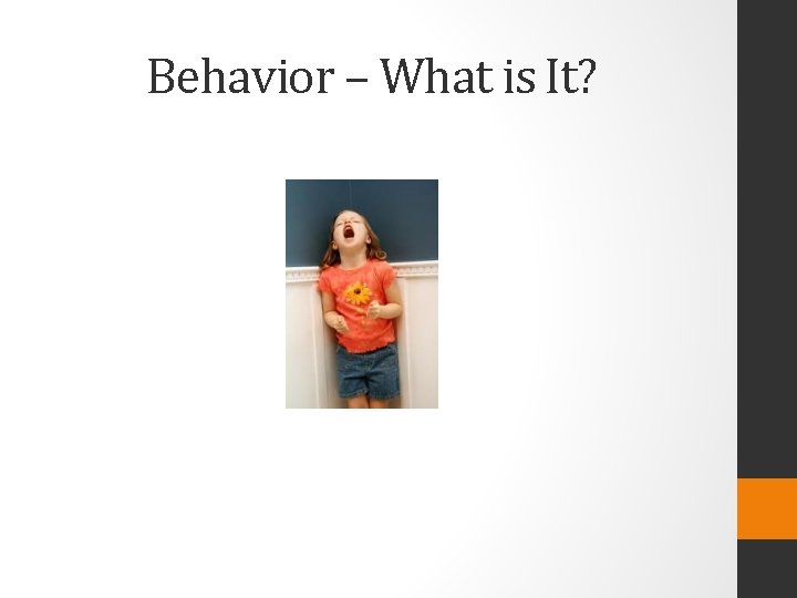 Behavior – What is It? 