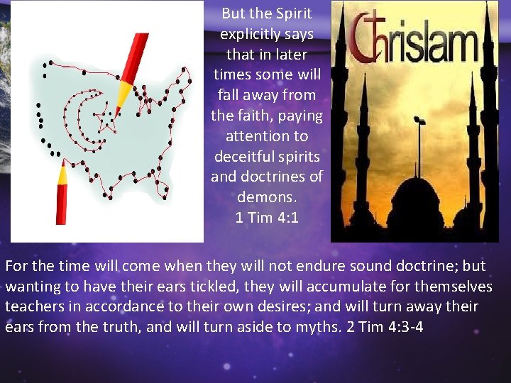 But the Spirit explicitly says that in later times some will fall away from