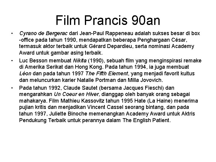 Film Prancis 90 an • • • Cyrano de Bergerac dari Jean-Paul Rappeneau adalah