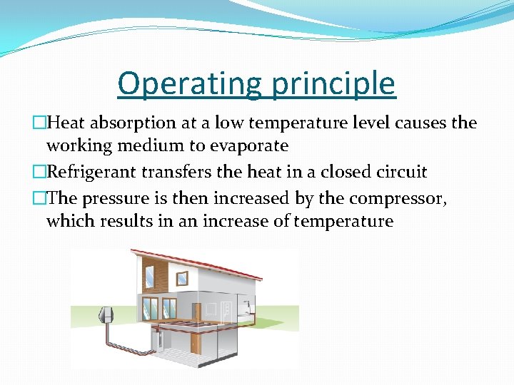 Table of Contents Air heat pump Operating priciple