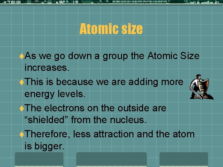 Atomic size t. As we go down a group the Atomic Size increases. t.