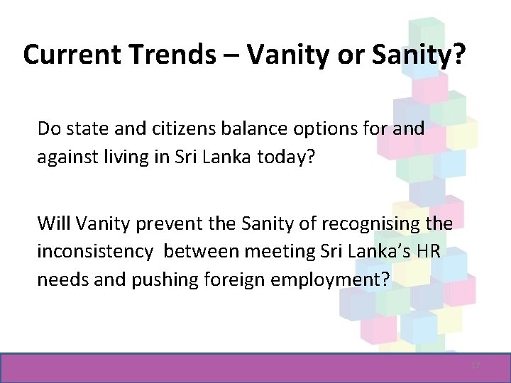 Current Trends – Vanity or Sanity? Do state and citizens balance options for and