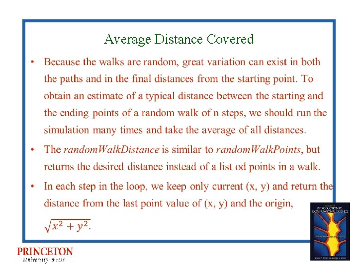 Average Distance Covered • 