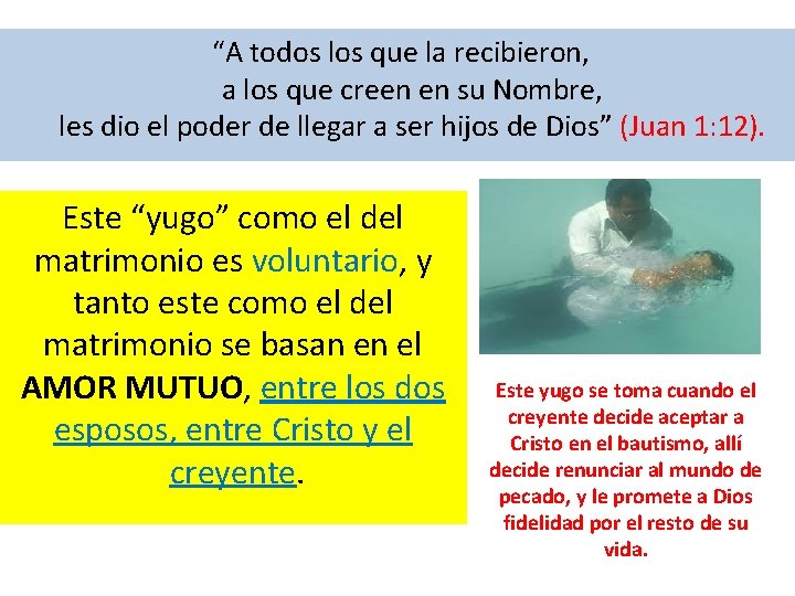  “A todos los que la recibieron, a los que creen en su Nombre,