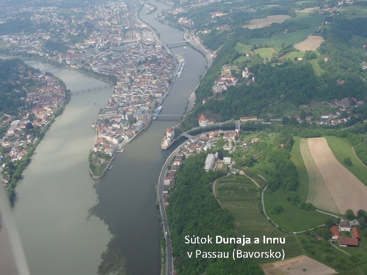 Sútok Dunaja a Innu v Passau (Bavorsko) 