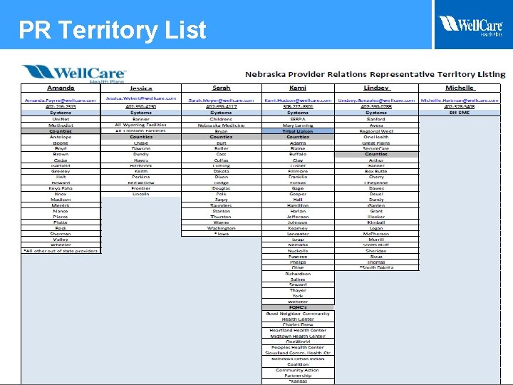 PR Territory List 14 