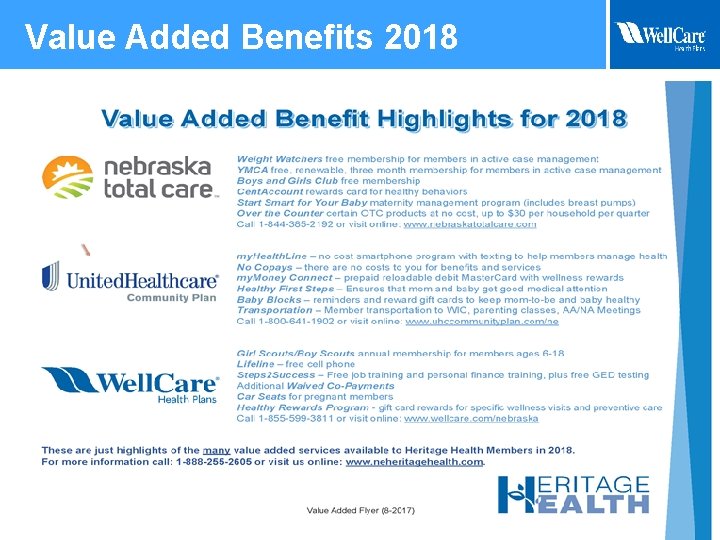 Value Added Benefits 2018 3 