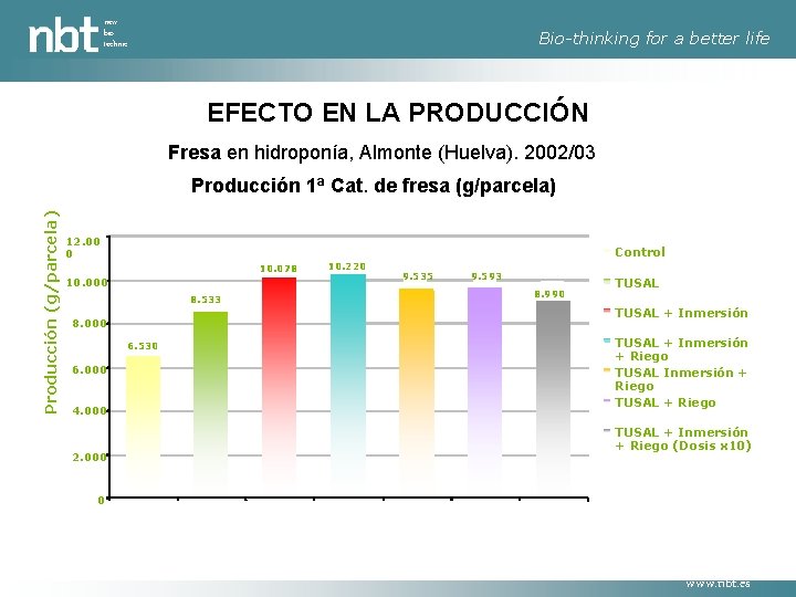 new bio technic Bio-thinking for a better life EFECTO EN LA PRODUCCIÓN Fresa en